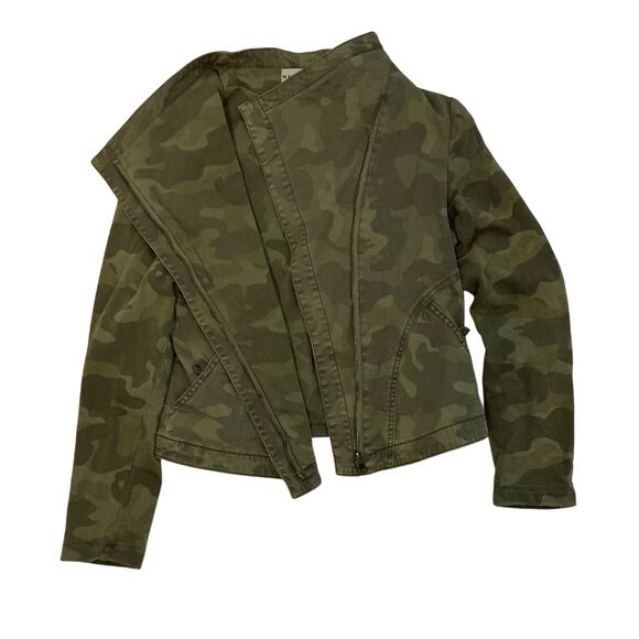 ANTHROPOLOGY MARRAKECH Camo Faravel Moto Utility Short Jacket Size Small - Picture 4 of 8